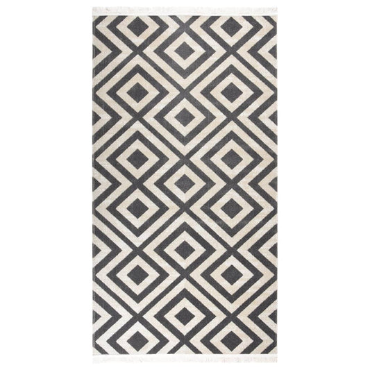 Berkfield Outdoor Rug Flatweave 80x150 cm Light Black and Light Beige