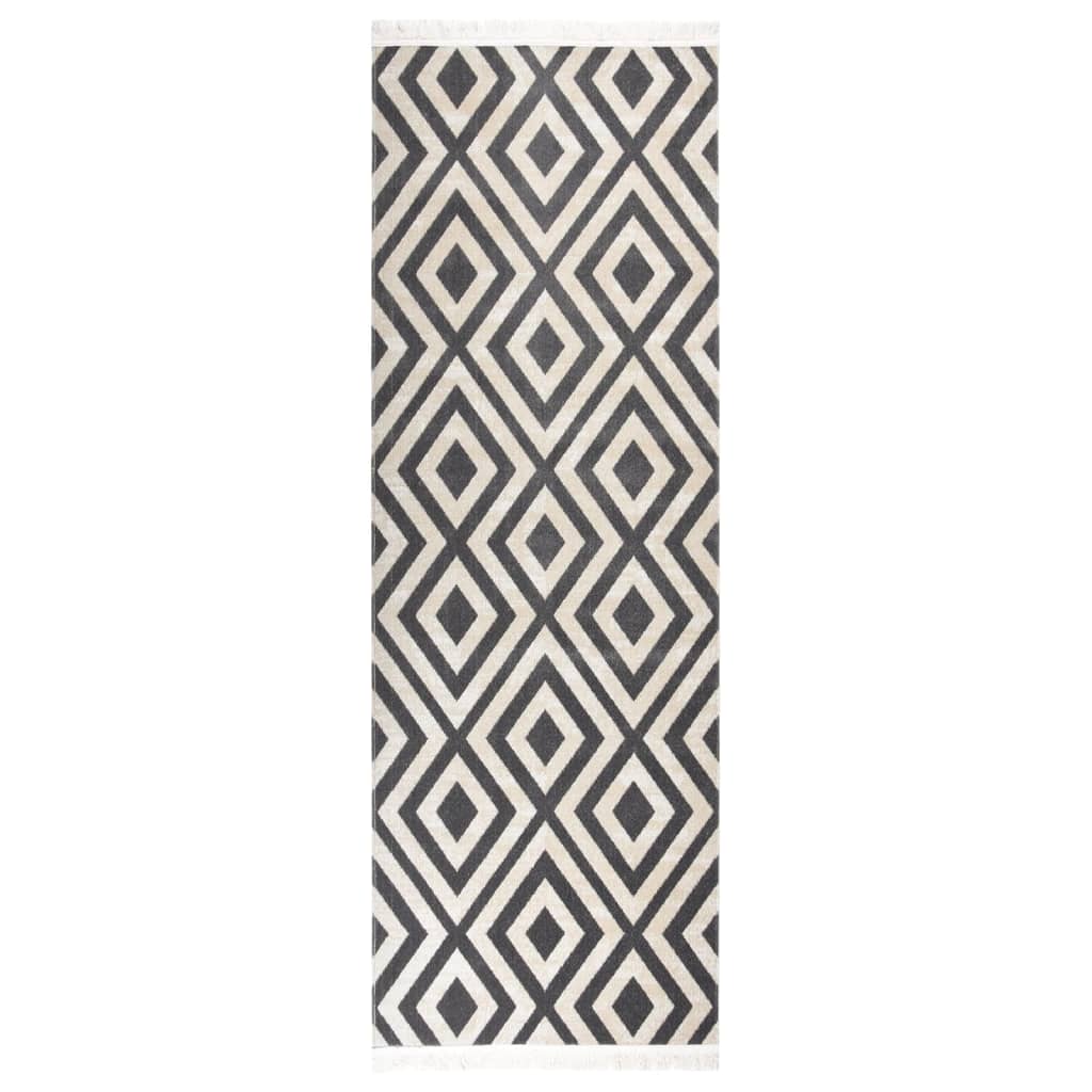 Berkfield Outdoor Rug Flatweave 80x250 cm Light Black and Light Beige