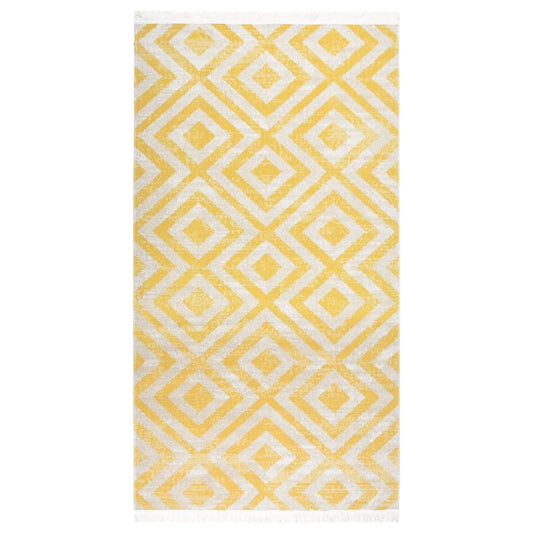 Berkfield Outdoor Rug Flatweave 80x150 cm Yellow and Beige