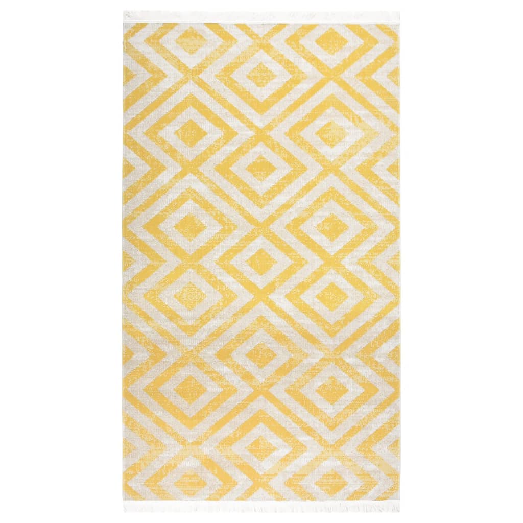 Berkfield Outdoor Rug Flatweave 115x170 cm Yellow and Beige