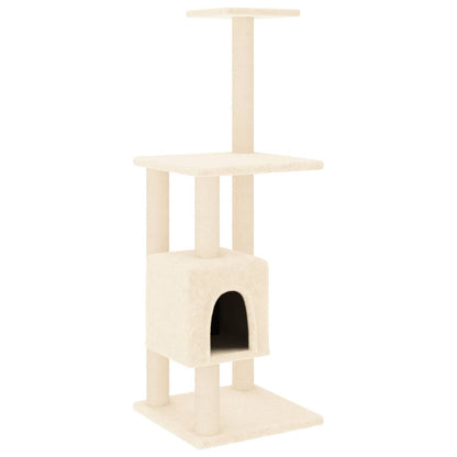 Berkfield Cat Tree with Sisal Scratching Posts Cream 104 cm