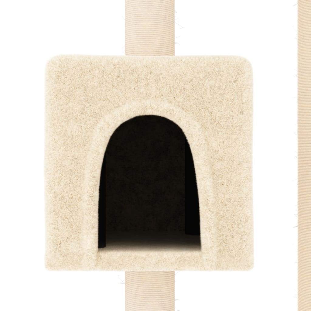Berkfield Cat Tree with Sisal Scratching Posts Cream 104 cm