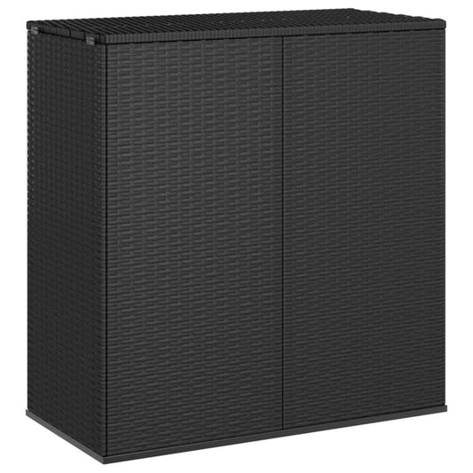 Berkfield Garden Cushion Box PE Rattan 100x49x103.5 cm Black