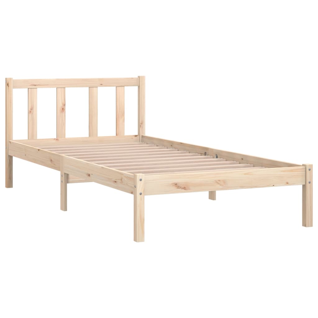Berkfield Bed Frame Solid Pinewood 100x200 cm