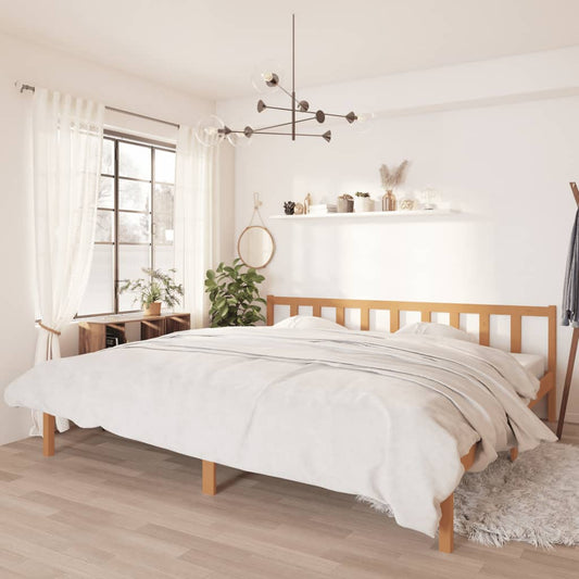 Berkfield Bed Frame Honey Brown Solid Pinewood 200x200 cm