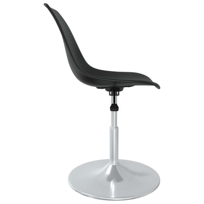 Berkfield Swivel Dining Chairs 2 pcs Black PP