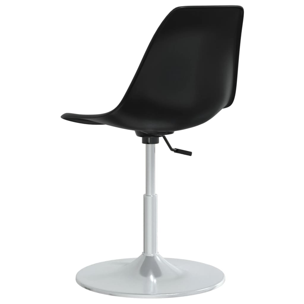 Berkfield Swivel Dining Chairs 2 pcs Black PP