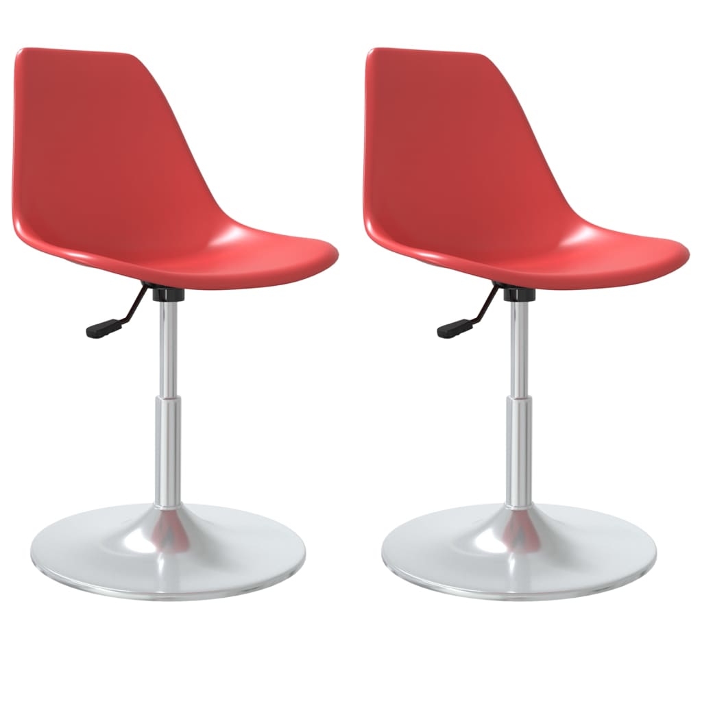 Berkfield Swivel Dining Chairs 2 pcs Red PP