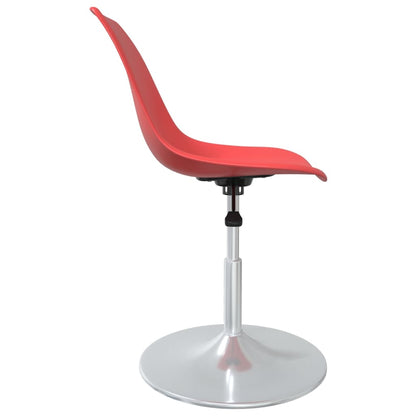 Berkfield Swivel Dining Chairs 2 pcs Red PP