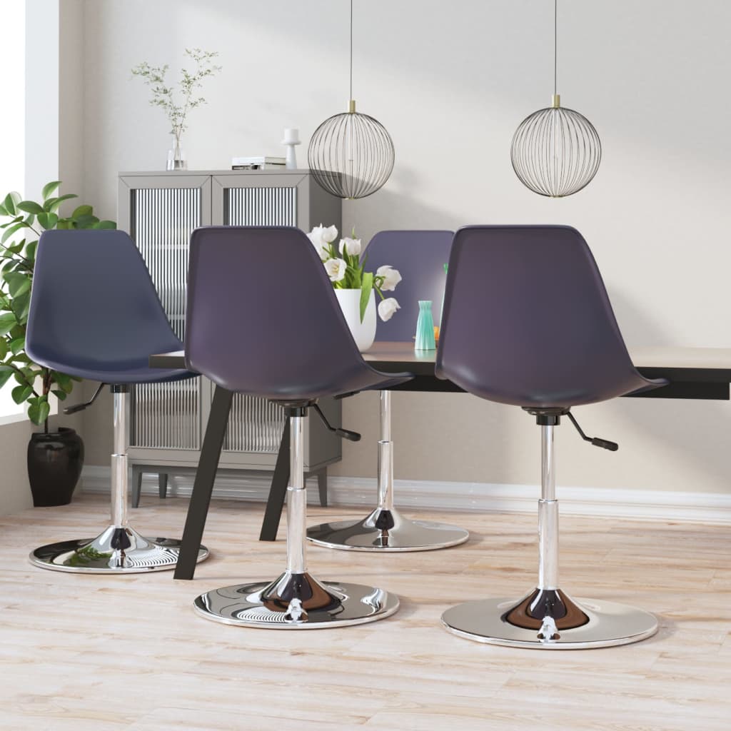 Berkfield Swivel Dining Chairs 4 pcs Lila PP