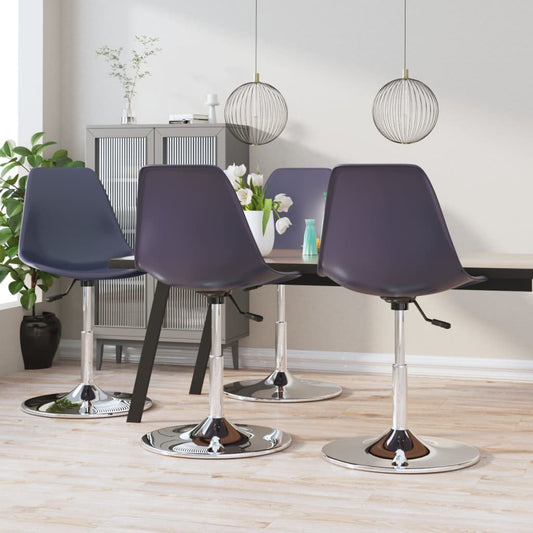 Berkfield Swivel Dining Chairs 4 pcs Lila PP