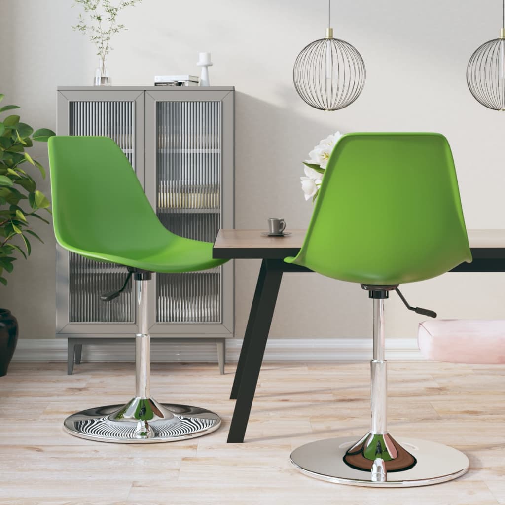 Berkfield Swivel Dining Chairs 2 pcs Green PP