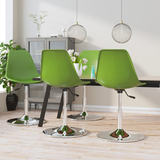 Berkfield Swivel Dining Chairs 4 pcs Green PP