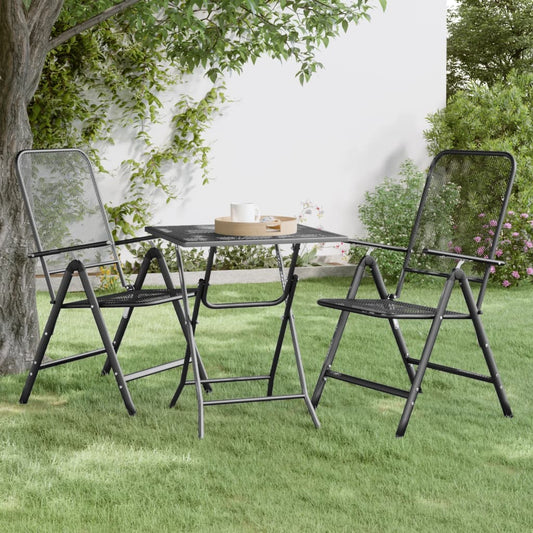 Berkfield Garden Table 60x60x72 cm Expanded Metal Mesh Anthracite