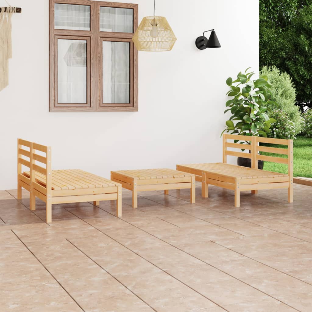 Berkfield 5 Piece Garden Lounge Set Solid Pinewood