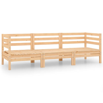 Berkfield 3 Piece Garden Lounge Set Solid Pinewood