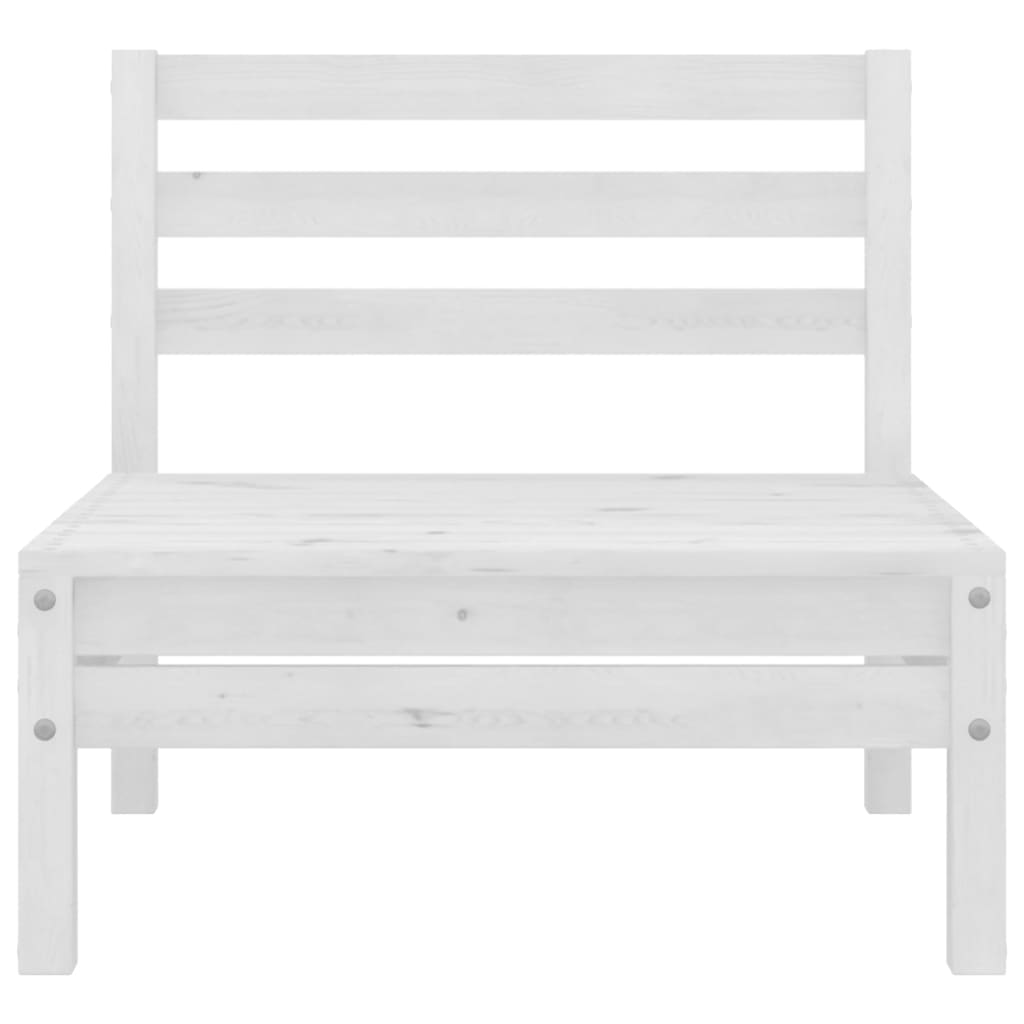 Berkfield 4 Piece Garden Lounge Set White Solid Pinewood