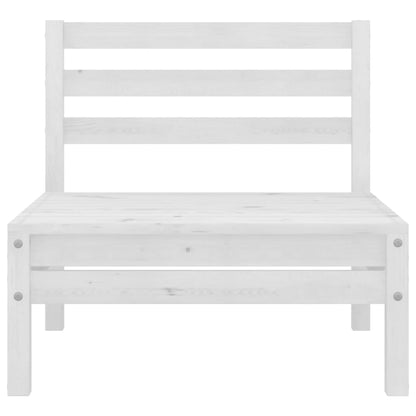Berkfield 4 Piece Garden Lounge Set White Solid Pinewood