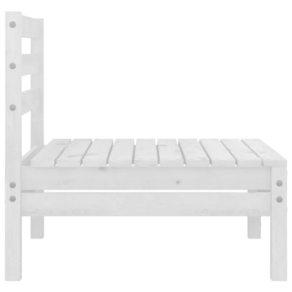 Berkfield 4 Piece Garden Lounge Set White Solid Pinewood