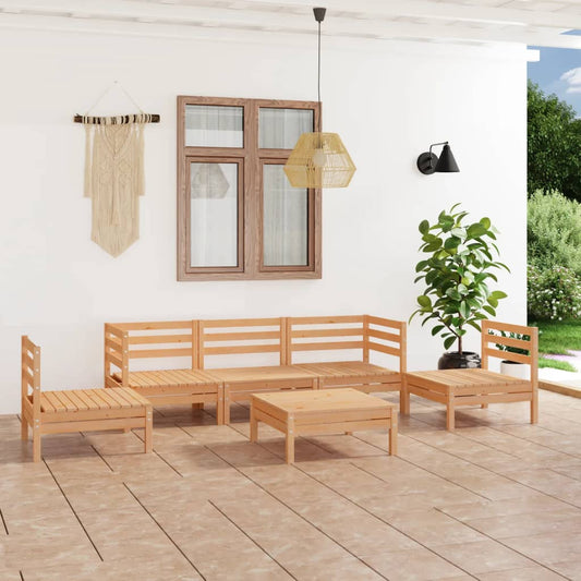 Berkfield 6 Piece Garden Lounge Set Solid Pinewood