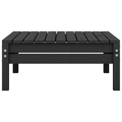 Berkfield 4 Piece Garden Lounge Set Black Solid Pinewood