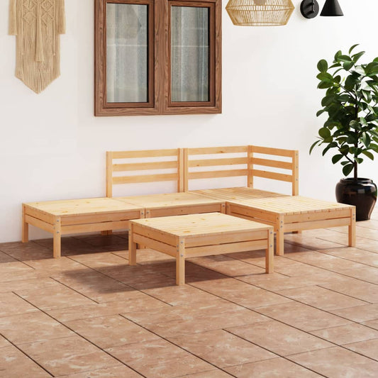 Berkfield 5 Piece Garden Lounge Set Solid Pinewood