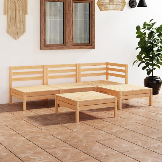 Berkfield 5 Piece Garden Lounge Set Solid Pinewood