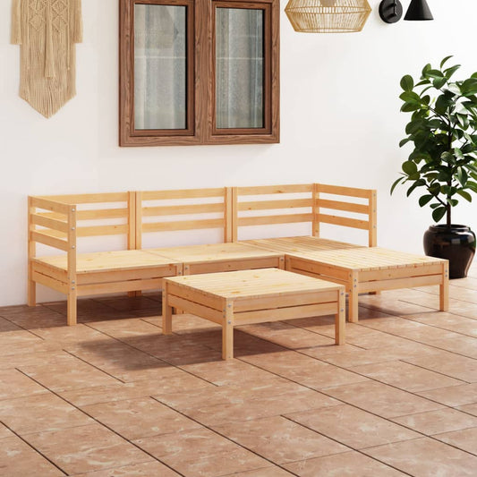 Berkfield 5 Piece Garden Lounge Set Solid Pinewood