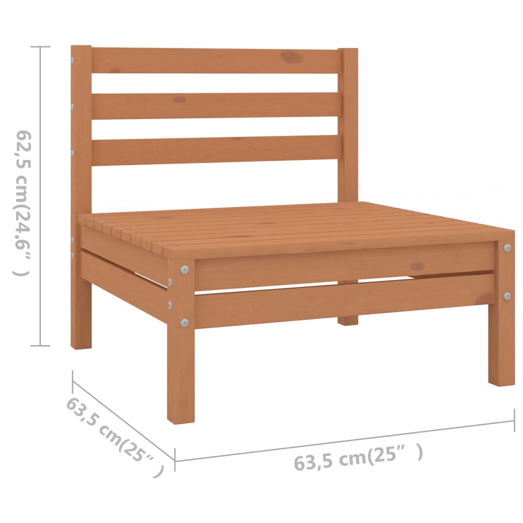 Berkfield 10 Piece Garden Lounge Set Solid Wood Pine Honey Brown