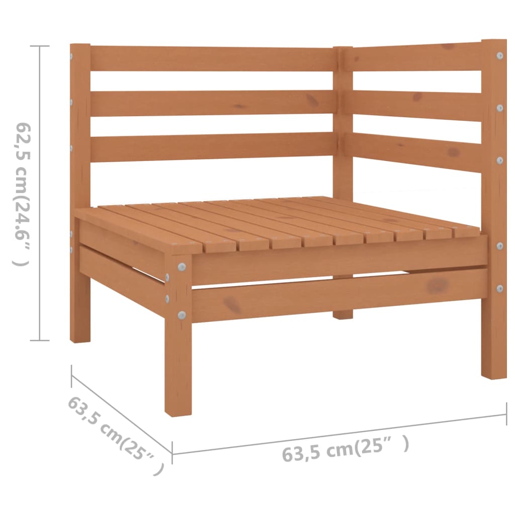Berkfield 10 Piece Garden Lounge Set Solid Wood Pine Honey Brown