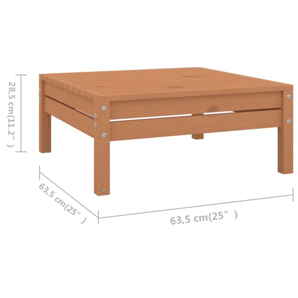 Berkfield 10 Piece Garden Lounge Set Solid Wood Pine Honey Brown