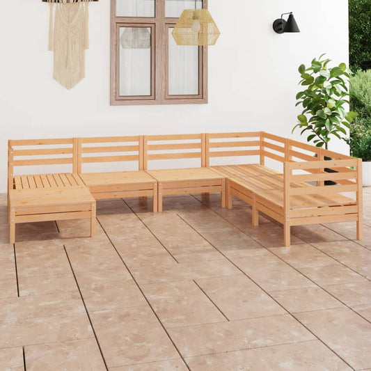 Berkfield 7 Piece Garden Lounge Set Solid Wood Pine