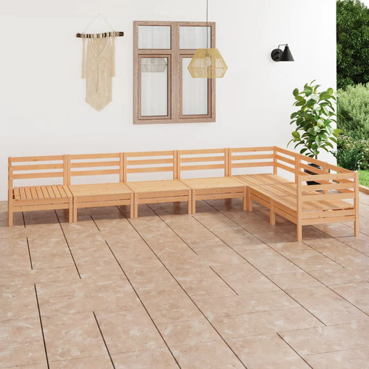 Berkfield 7 Piece Garden Lounge Set Solid Wood Pine