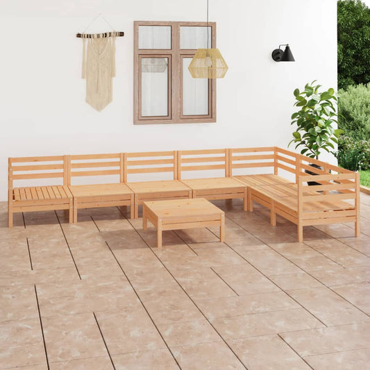 Berkfield 8 Piece Garden Lounge Set Solid Wood Pine