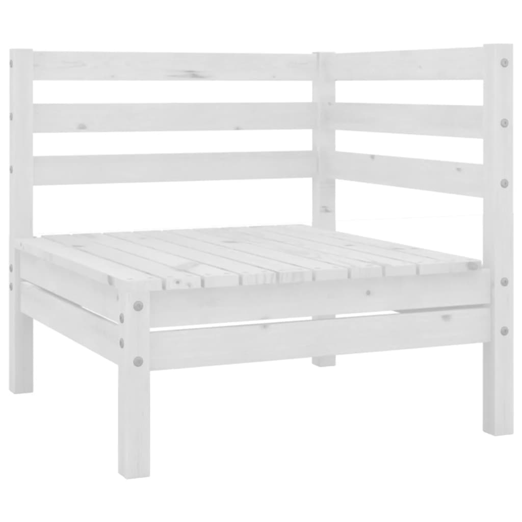 Berkfield 10 Piece Garden Lounge Set Solid Wood Pine White
