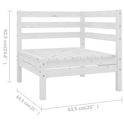 Berkfield 10 Piece Garden Lounge Set Solid Wood Pine White