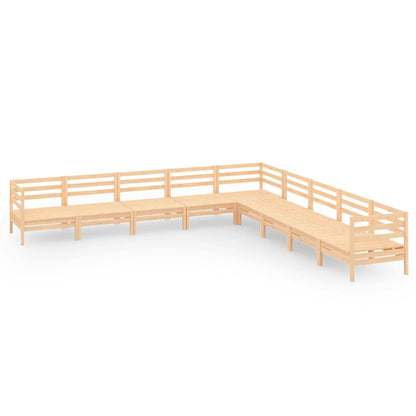 Berkfield 9 Piece Garden Lounge Set Solid Wood Pine