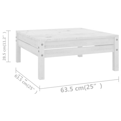 Berkfield 12 Piece Garden Lounge Set White Solid Wood Pine