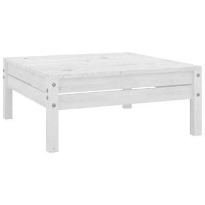 Berkfield 11 Piece Garden Lounge Set White Solid Wood Pine