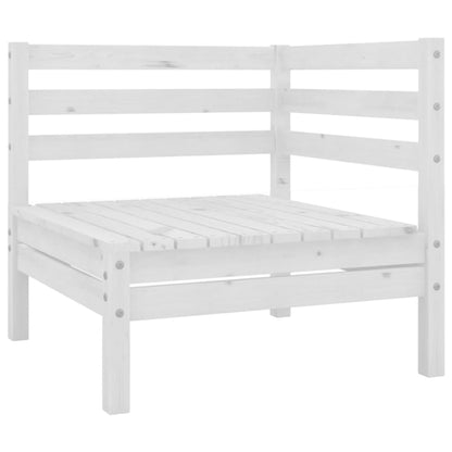 Berkfield 11 Piece Garden Lounge Set White Solid Wood Pine