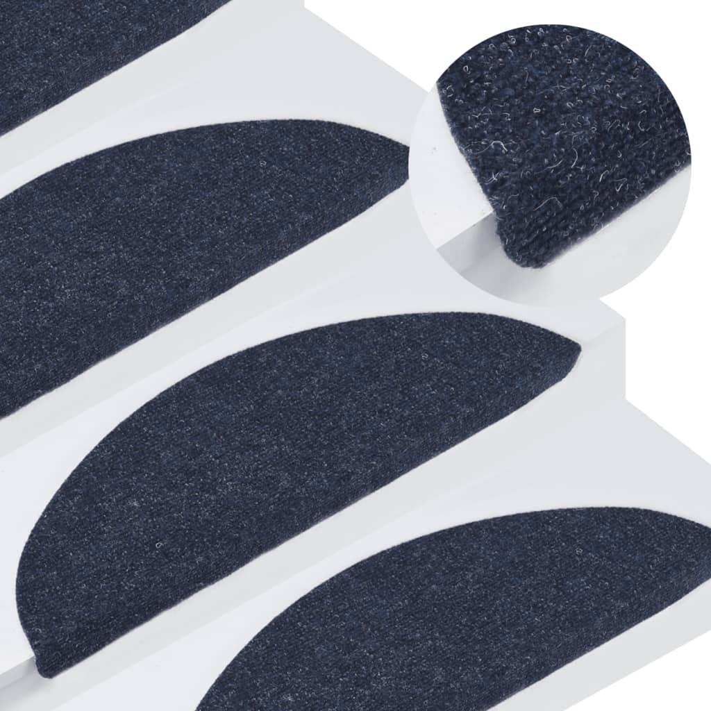 Berkfield Stair Mats Self-adhesive 15 pcs 56x17x3 cm Blue