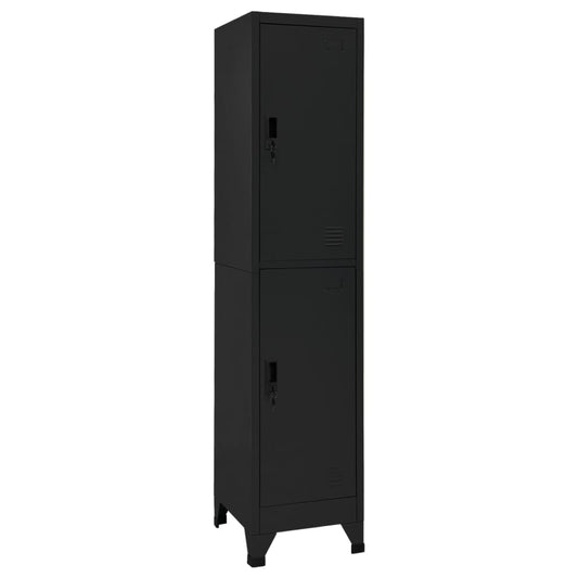 Berkfield Locker Cabinet Black 38x45x180 cm Steel