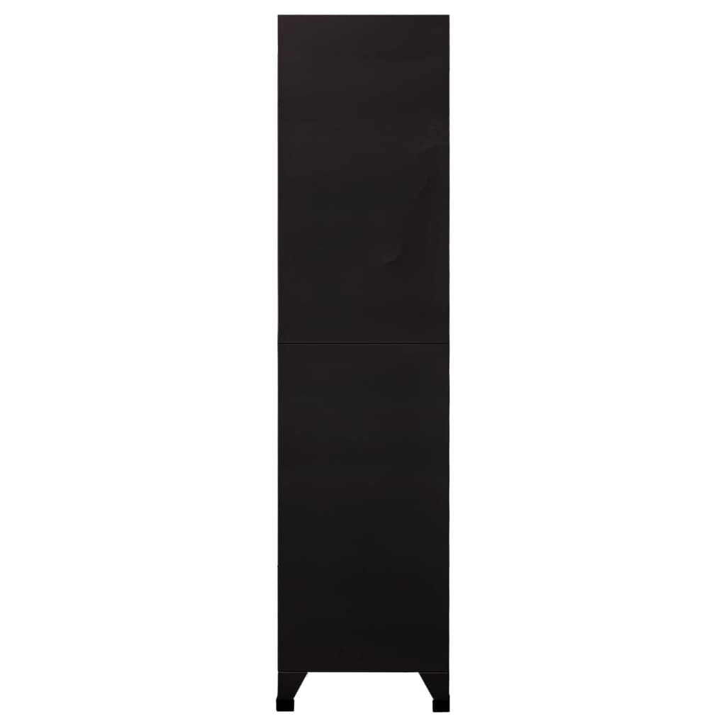 Berkfield Locker Cabinet Black 90x45x180 cm Steel