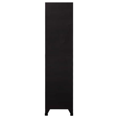 Berkfield Locker Cabinet Black 90x45x180 cm Steel