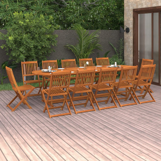 Berkfield 13 Piece Garden Dining Set Solid Acacia Wood