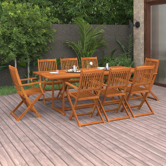 Berkfield 9 Piece Garden Dining Set Solid Acacia Wood