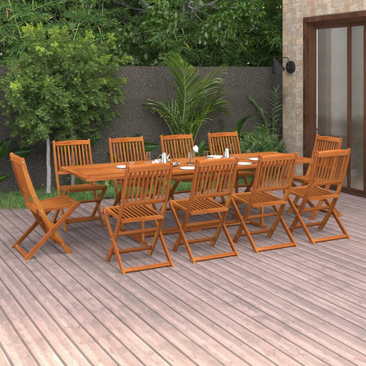 Berkfield 11 Piece Garden Dining Set Solid Acacia Wood