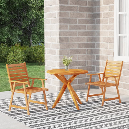 Berkfield 3 Piece Garden Dining Set Solid Wood Acacia