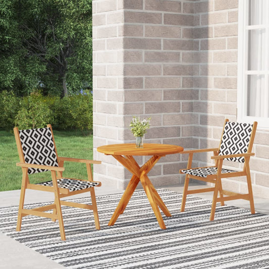 Berkfield 3 Piece Garden Dining Set Solid Wood Acacia