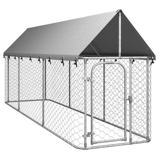 Berkfield Outdoor Dog Kennel with Roof 400x100x150 cm